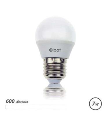 Elbat Bombilla LED - Potencia: 7W - Lumenes: 600 - Tipo de Luz: 4000K Luz Blanca - Casquillo: E27 - Angulo: 220º - Dimensiones..
