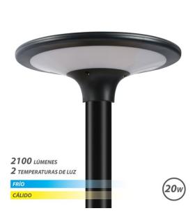 Elbat Farola LED Solar 20W 2100Lm 3000K/6000K - Color Negro