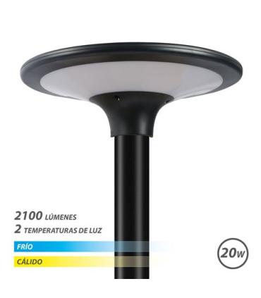 Elbat Farola LED Solar 20W 2100Lm 3000K/6000K - Color Negro