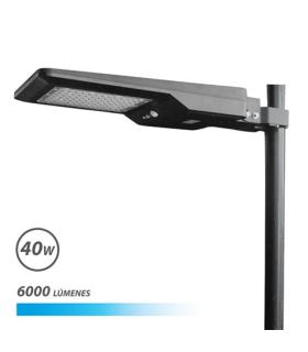 Elbat Farola LED Solar 40W Pro 6000Lm 6000K - Color Negro