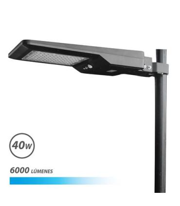 Elbat Farola LED Solar 40W Pro 6000Lm 6000K - Color Negro