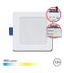 Elbat Downlight Cuadrado 12W - 960Lm - Selector 3 Temperaturas+Sobrepared - Color Blanco