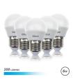 Elbat Pack 5 Bombillas LED G45 - 6W - 500Lm - E27 - Luz Fria - Color Blanco