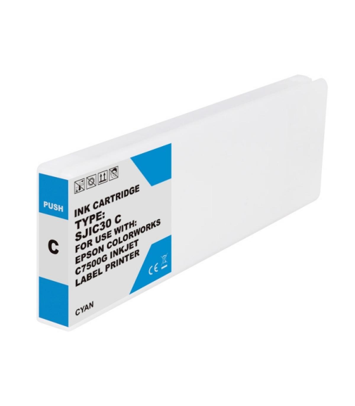 Epson SJIC30P Cyan Cartucho de Tinta Pigmentada Generico - Reemplaza C33S020640/SJIC30P(C