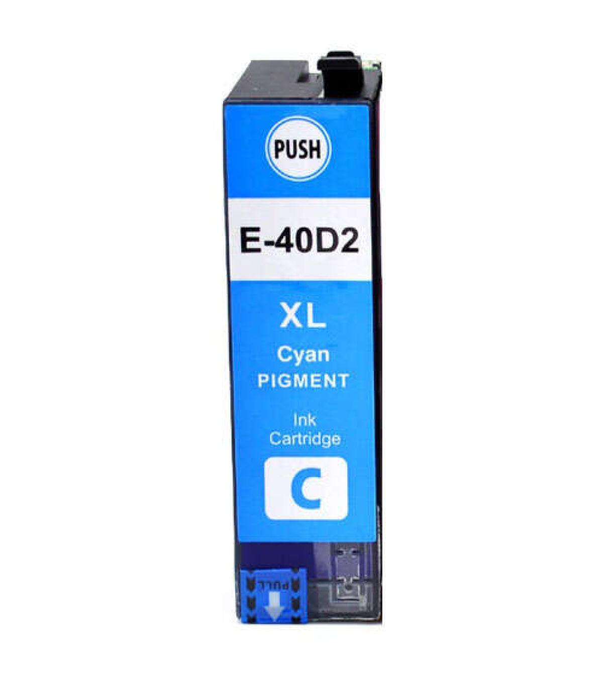 Epson T40D2 Cyan Cartucho de Tinta Pigmentada Generico - Reemplaza C13T40D240/C13T40C240
