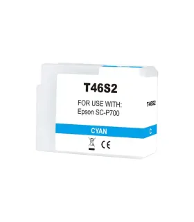 Epson T46S2 Cyan Cartucho de Tinta Pigmentada Generico - Reemplaza C13T46S200