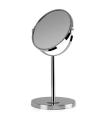 Orbegozo ES 5100 Espejo Cosmetico Multiorientable - Base Antideslizante - Acabado Cromado - Doble Cara con Aumento X5 - Altura 3