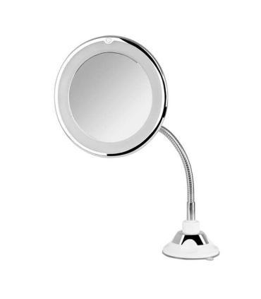 Orbegozo ESP 1020 Espejo Cosmetico con Luz LED - Aumento 10X - Brazo Extensible 29cm - Orientacion 360º - Ventosa Ajustable - Di