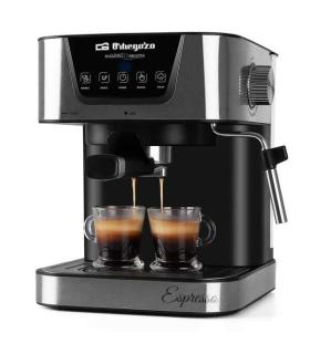 Orbegozo Cafetera Espresso EX 5200 - Orbegozo Presion de 20 Bar y 850W de Potencia - Panel de Control Tactil - Deposito de Agua.