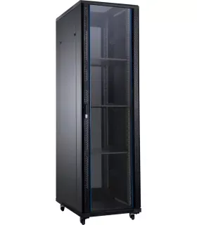 Aiten Data AI6622 Armario Rack de Suelo 19" - Desde 22U a 47U - 4 Ventiladores 120mm - Puerta de Cristal - Cerradura de Segurida