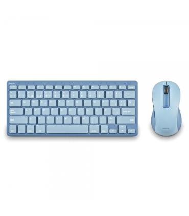 NGS Fantasy Pack Teclado Compacto Silencioso + Raton Silencioso 1600dpi 5 Botones - Conexion 2,4GHz, BT1 y BT2 - Color Azul