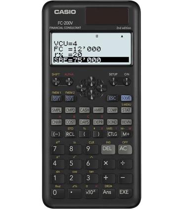 Casio FC200V Calculadora Financiera - Pantalla de 4 Lineas - Visualizacion de Varios Parametros al mismo Tiempo - Teclas de Acce