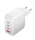 Vention Cargador GaN de Pared 4 Puertos PD 140W (140W/140W/30W/30W) con Kit Cable Blanco EU 