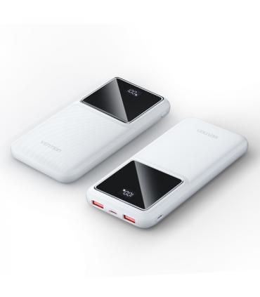 Vention Bateria Powerbank 10000mAh 22.5W USB (C+A+A) con Pantalla LED - Color Blanco