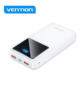 Vention Bateria Powerbank 20000mAh 22.5W USB (C+A+A) con Pantalla LED - Color Blanco