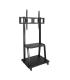 Tooq Soporte de Pantalla de Suelo con Ruedas 37"-100" - Bloqueo de Ruedas - Dos Estantes - Peso Max 150Kg - VESA 800X600mm - Col