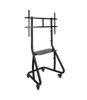 Tooq Soporte de Pantalla de Suelo con Ruedas 60"-105" - Bloqueo de Ruedas - Sistema Antirrobo - Gestion de Cables - Peso Max 100