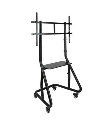 Tooq Soporte de Pantalla de Suelo con Ruedas 60"-105" - Bloqueo de Ruedas - Sistema Antirrobo - Gestion de Cables - Peso Max 100