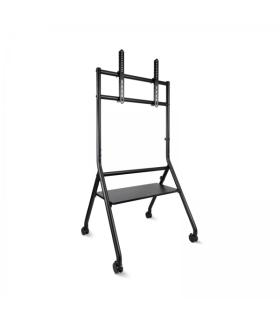 Tooq iDreams Soporte de Suelo con Ruedas para Pantallas de 37-86" - Bandeja Inferior Multiusos - Ruedas con Sistema de Bloqueo..