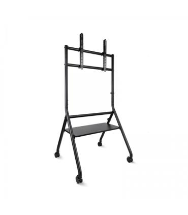 Tooq iDreams Soporte de Suelo con Ruedas para Pantallas de 37-86" - Bandeja Inferior Multiusos - Ruedas con Sistema de Bloqueo..