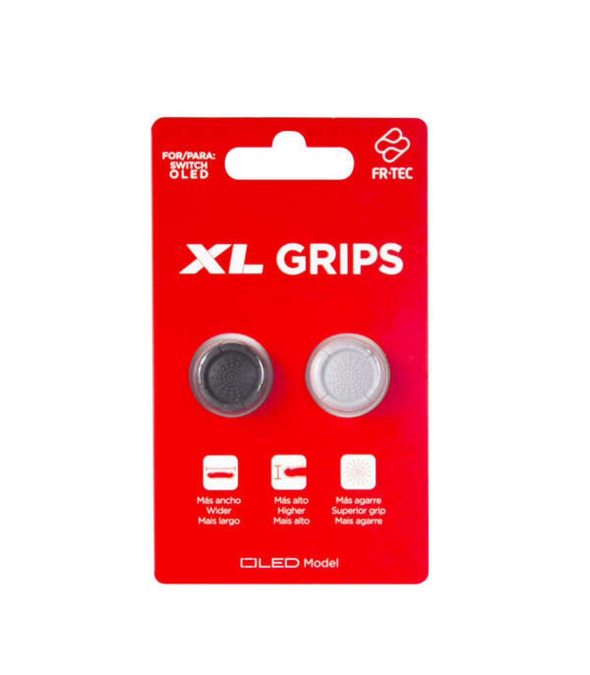 FR-TEC Grips Nintendo Switch Oled XL - Mayor Base en el Grip - Mejor Agarre y Precision - Material Superresistente - Facilita Ag