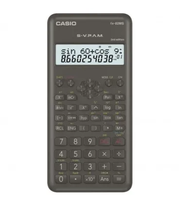 Casio Calculadora Cientifica FX-82MS 2ª Ed.- Pantalla LCD de 2 Lineas - 240 Funciones Integradas - 8 Memorias de Variables - Cal