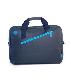 NGS Ginger Maletin para Portatil 15.6" - Acolchado Interior - 2 Compartimentos y Bolsillo Exterior - Color Azul