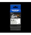 Brother HSe221E Cinta Tubo Termorretractil Original de Etiquetas para Cables - Texto negro sobre fondo blanco - Ancho 9mm x 1.5 