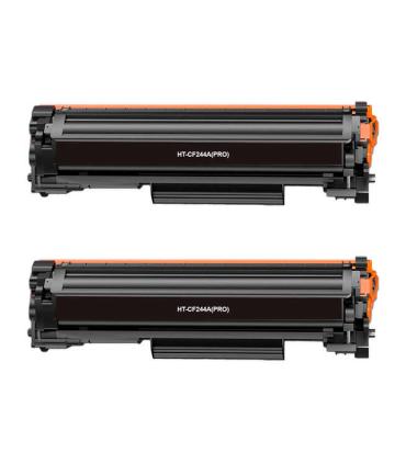 HP CF244A Negro Pack de 2 Cartuchos de Toner Genericos - Reemplaza 44A