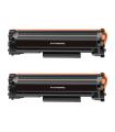 HP CF244A Negro Pack de 2 Cartuchos de Toner Genericos - Reemplaza 44A