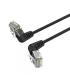 Vention Cable de Red UTP RJ45 Slim Cat.6A Cabeza Rotatoria 360º Angulo Recto - 0.5m - Color Negro