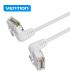 Vention Cable de Red UTP RJ45 Slim Cat.6A Cabeza Rotatoria Angulo 360º Recto - 1.5m - Color Blanco
