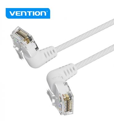 Vention Cable de Red UTP RJ45 Slim Cat.6A Cabeza Rotatoria Angulo 360º Recto - 1.5m - Color Blanco