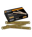 Ingraf Pack de 50 Fasteners - Latonado para Encuadernacion Rapida y Resistente - Incluye Lengüeta y Corredera - Color Oro