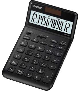 Casio JW-200SC Calculadora de Sobremesa - Pantalla LCD de 12 Digitos Inclinacion Ajustable - Alimentacion Solar y Pilas - Color.