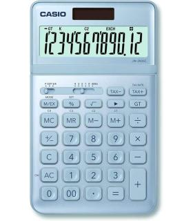 Casio JW-200SC Calculadora de Sobremesa - Pantalla LCD de 12 Digitos Inclinacion Ajustable - Alimentacion Solar y Pilas - Color.