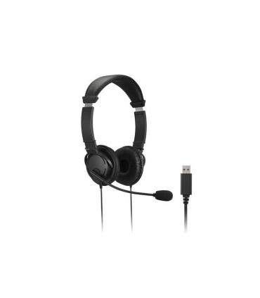 Kensington Auriculares con Microfono USB - Diadema Ajustable - Almohadillas Acolchadas - Controles en Cable - Cable de 1.80m ..