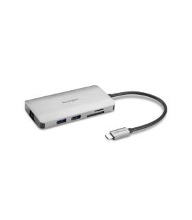 Kensington UH1400P Hub USB-C 3x USB 3.2, 1x USB-C hasta 85W , 1x HDMI 2.0, Lector SD, Lector MicroSD - Color Plata
