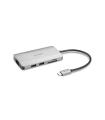 Kensington UH1400P Hub USB-C 3x USB 3.2, 1x USB-C hasta 85W , 1x HDMI 2.0, Lector SD, Lector MicroSD - Color Plata