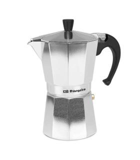 Orbegozo KF 600 Cafetera Italiana Placentera y Segura - Capacidad para 6 Tazas - Mango Ergonomico - Valvula de Seguridad - Facil
