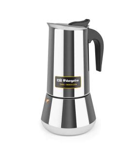 Orbegozo KFI 1260 Cafetera Italiana de Acero Inoxidable - Capacidad para 12 Tazas - Mango Ergonomico - Compatible con Estufas..