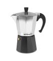 Orbegozo KFM 630 Cafetera de Aluminio - Prepara 6 Tazas de Cafe en Minutos - Mango Ergonomico para un Manejo Seguro - Valvula de