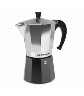 Orbegozo KFM 930 Cafetera de Aluminio Aromas en Familia - Capacidad para 9 Tazas - Utilizable en Cocinas a Gas - Electricas y Vi