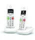 Gigaset E290 Duo Telefono Inalambrico Dect + 1 Supletorio - Pantalla Grande en B/N - Teclas con Numeros Grandes - Volumen con Fu