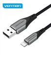 Vention Cable USB-A a Lightning - 2.4A - 15W - 480Mbps - MFI - 1m - Color Gris