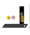 Olfa Pack de 10 Cuchillas de Respuesto Negras para Cutters Olfa - 8 Segmentos - Ancho 18mm