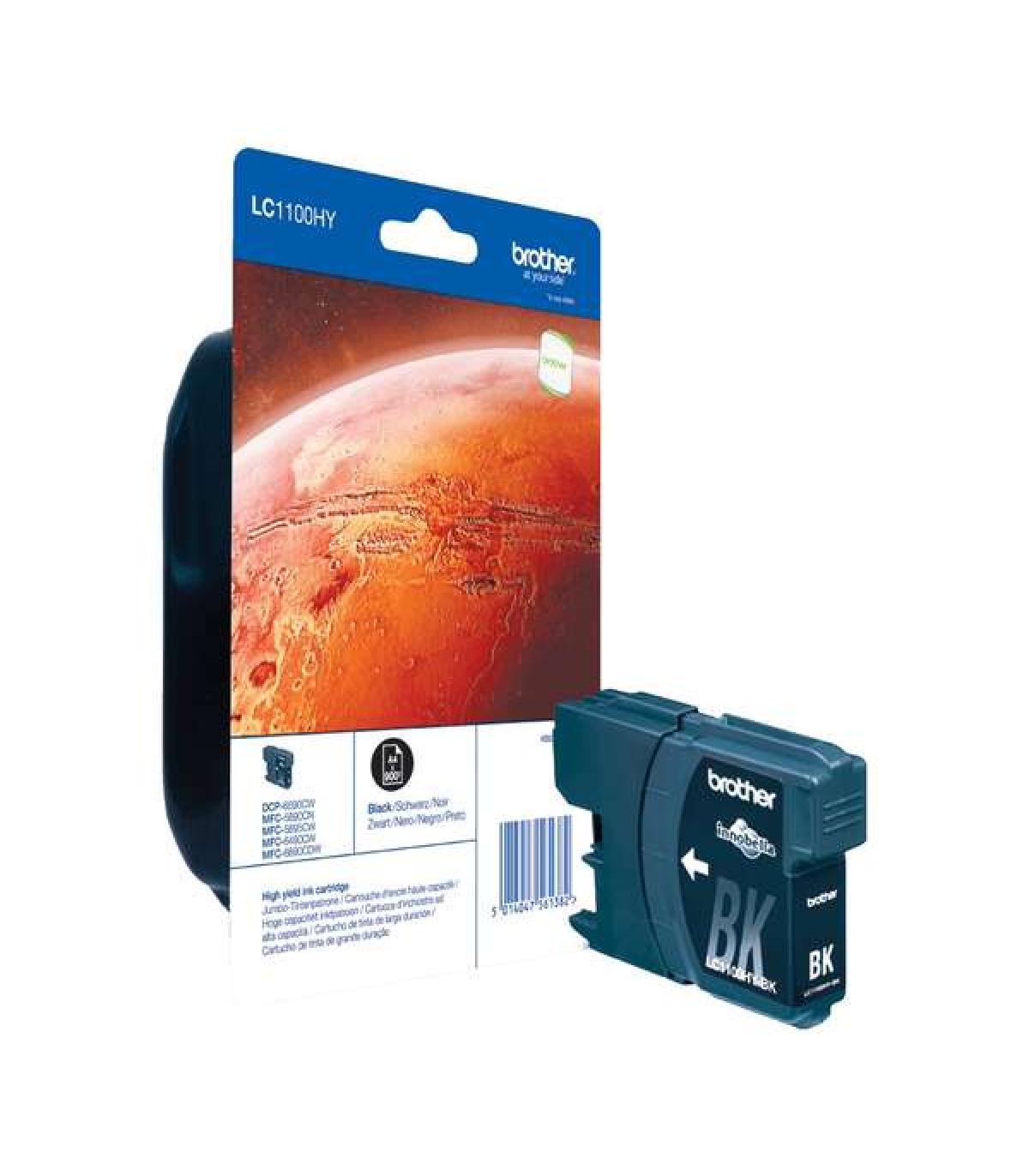 Brother LC1100XL Negro Cartucho de Tinta Original - LC1100HYBK