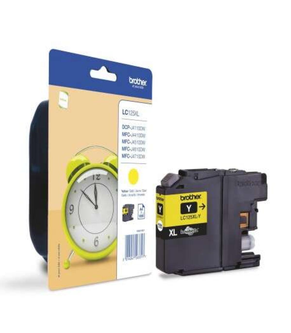 Brother LC125XL Amarillo Cartucho de Tinta Original - LC125XLYBP