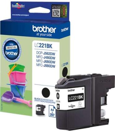 Brother LC221 Negro Cartucho de Tinta Original - LC221BKBP