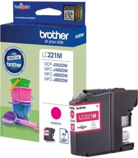 Brother LC221 Magenta Cartucho de Tinta Original - LC221MBP